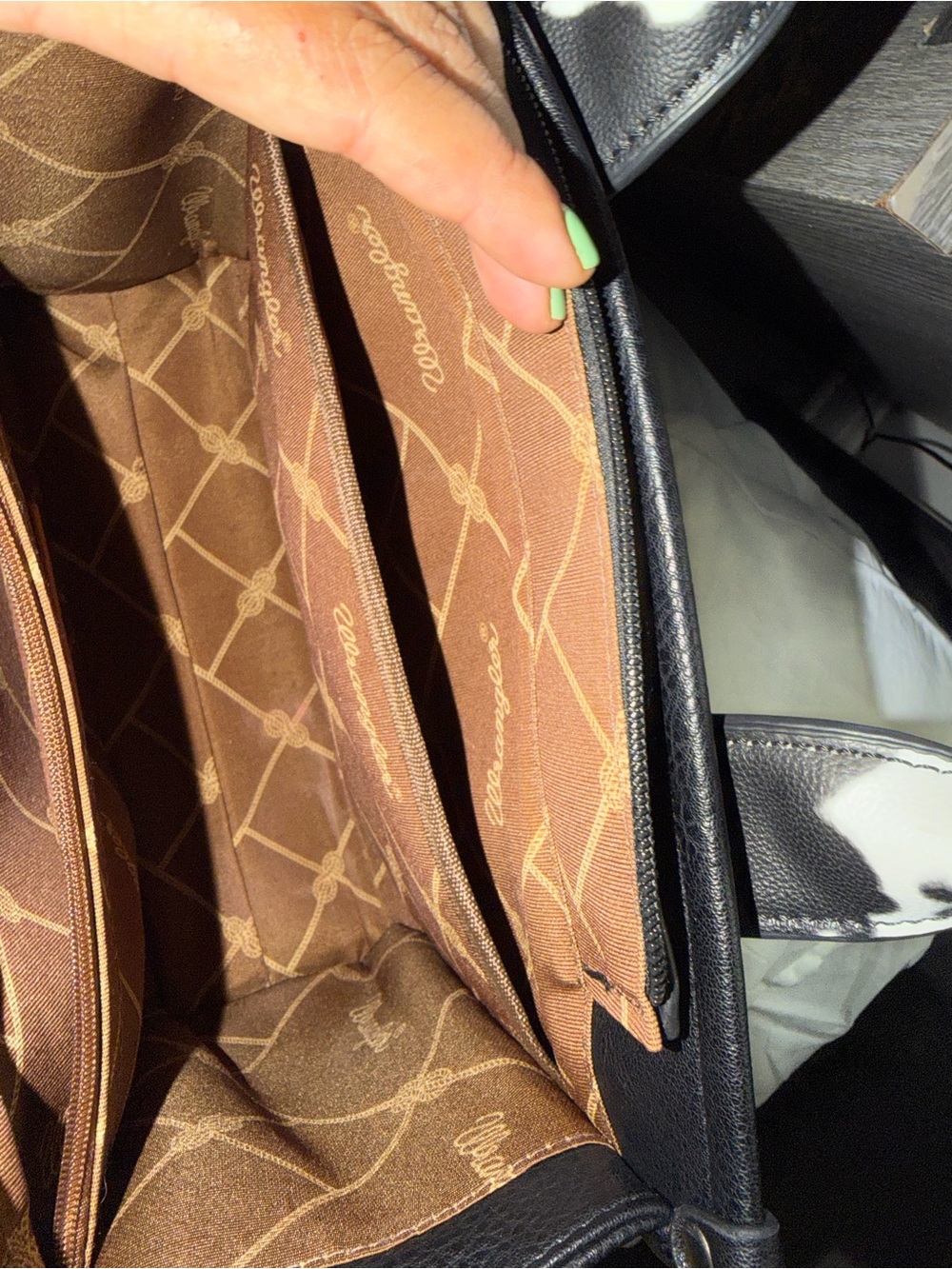 Wrangler Black and White Cowhide-Accent Satchel - Picture 4 of 6